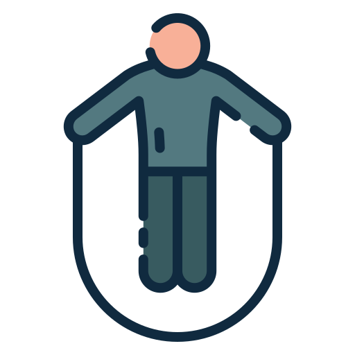 man jumping-rope slowly