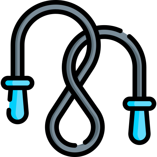 jump rope layed out like a figure eight