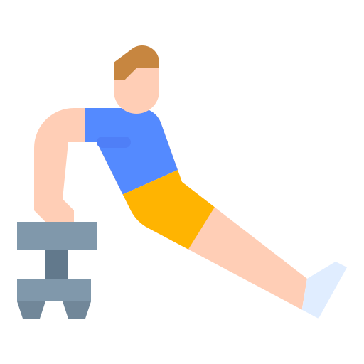 man doing triceps dips