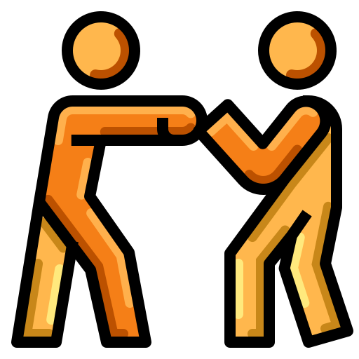 two persons practicing deep breathing