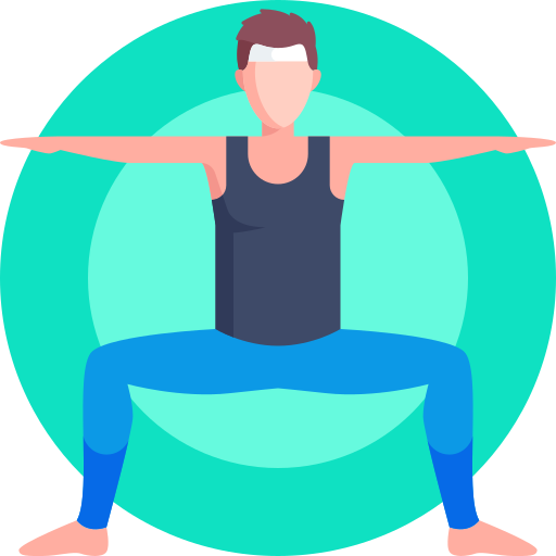 man doing squats fitness