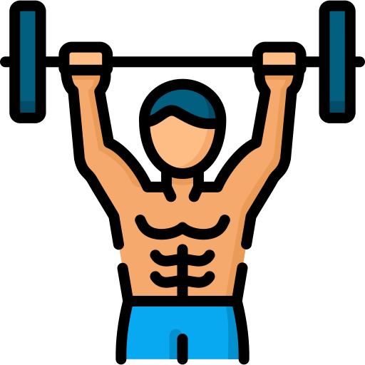 a weightlifter lifting a barbell